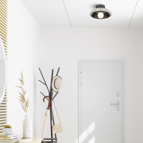 Crawford 1 Light 11.75 inch Matte Black Flush Mount Ceiling Light